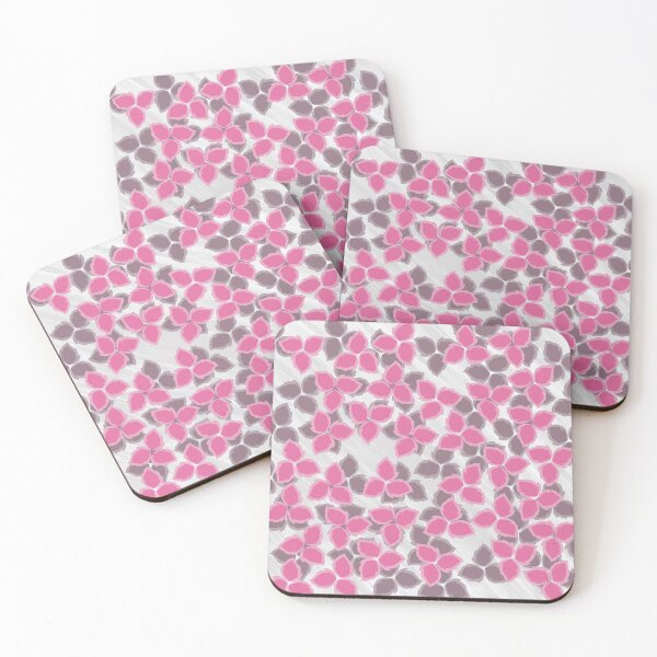Item preview, Cute Pink and Grey Leaves Design designed and sold by Susaans-Art.
