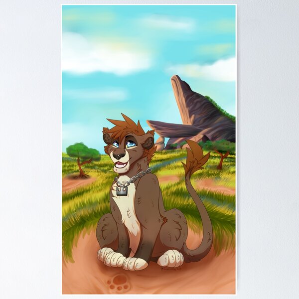 Vista previa del artículo con la obra «Sora Lion Form», diseñado y vendido por justpeacheyy.