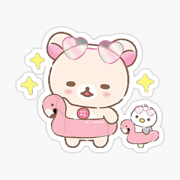 Rilakkuma Shiny Stickers - Flower Tea Time – Cute Things from Japan