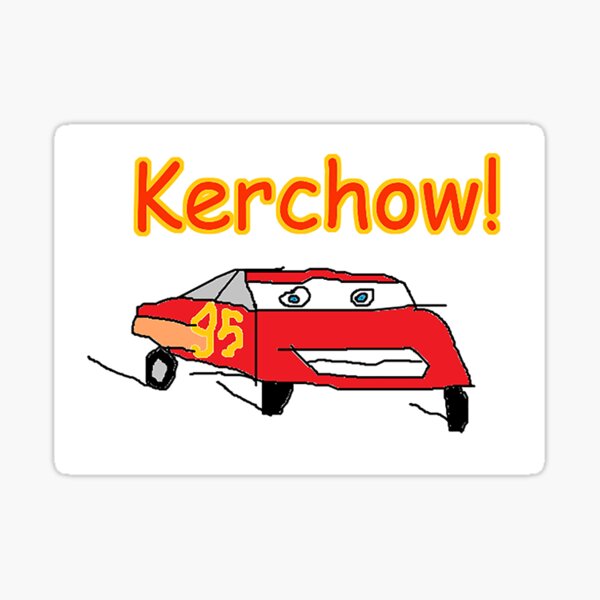 Lightning McFrick Says Kerchow Sticker
