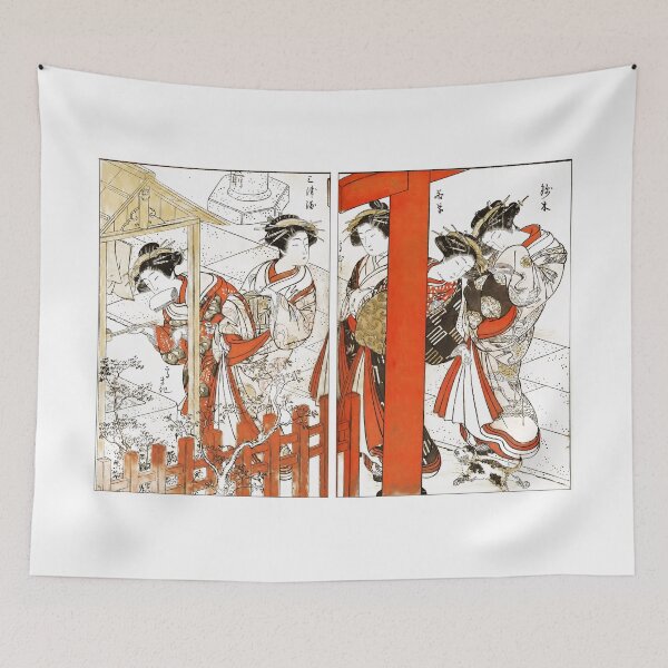Item preview, Japanese Courtesans (Oiran) Visiting a Shrine designed and sold by themewbert.