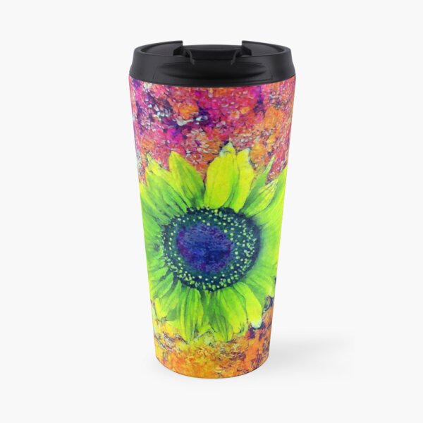 Abstract sunflower Travel Mug