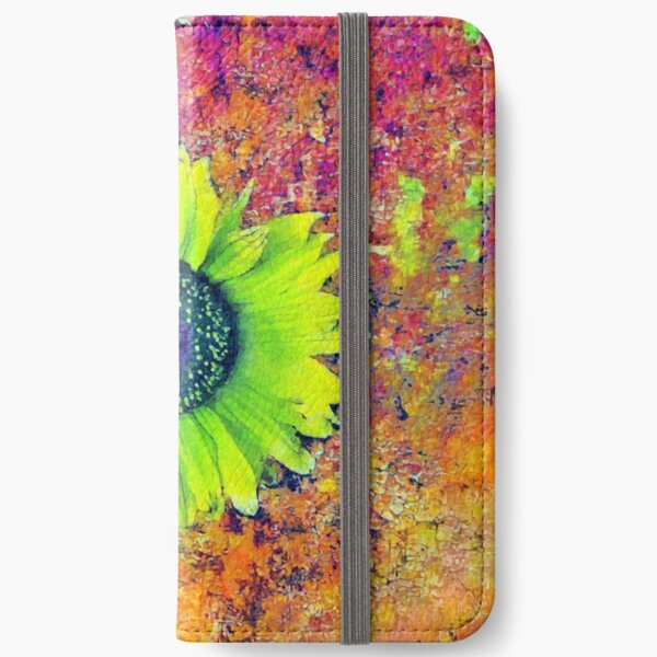Abstract sunflower iPhone Wallet