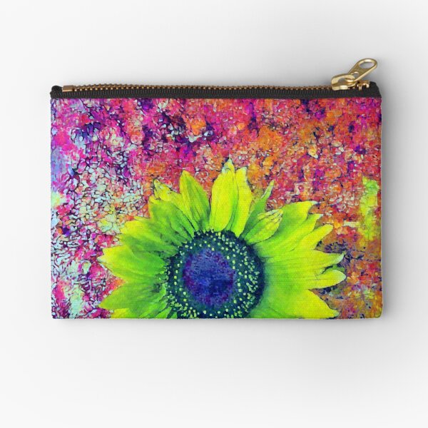 Abstract sunflower Zipper Pouch