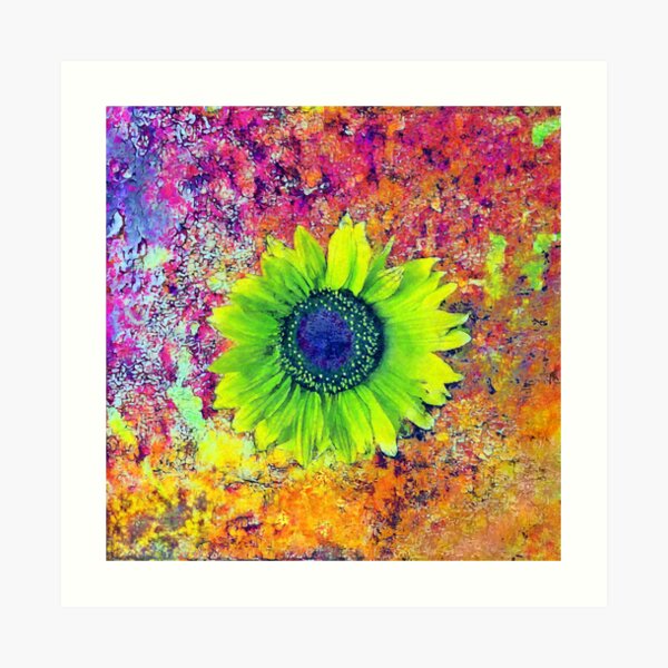 Abstract sunflower Art Print
