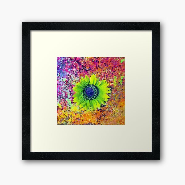 Abstract sunflower Framed Art Print