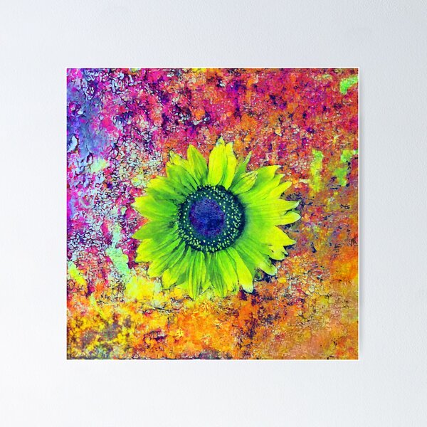 Abstract sunflower Poster