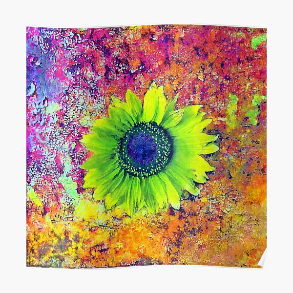 Abstract sunflower Poster