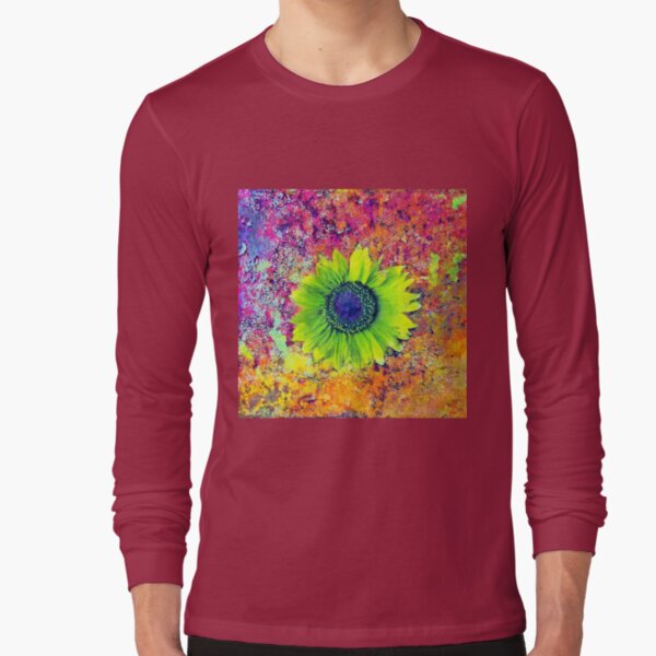 Abstract sunflower Long Sleeve T-Shirt