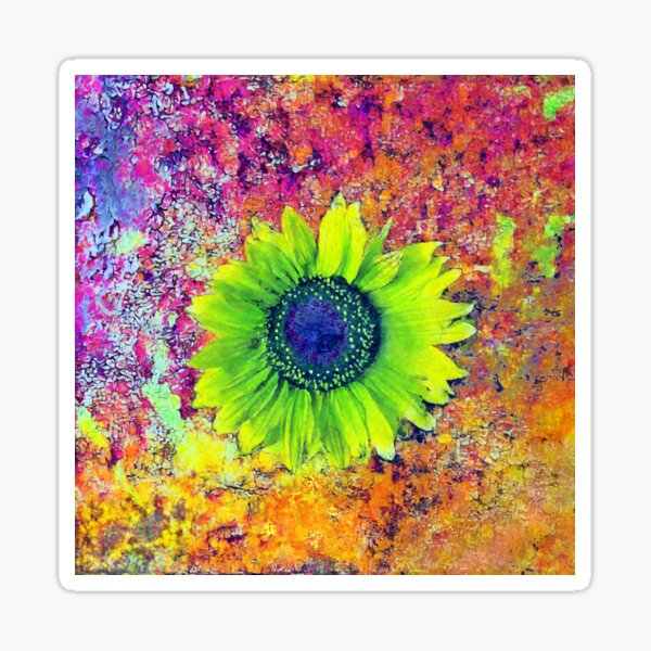 Abstract sunflower Sticker