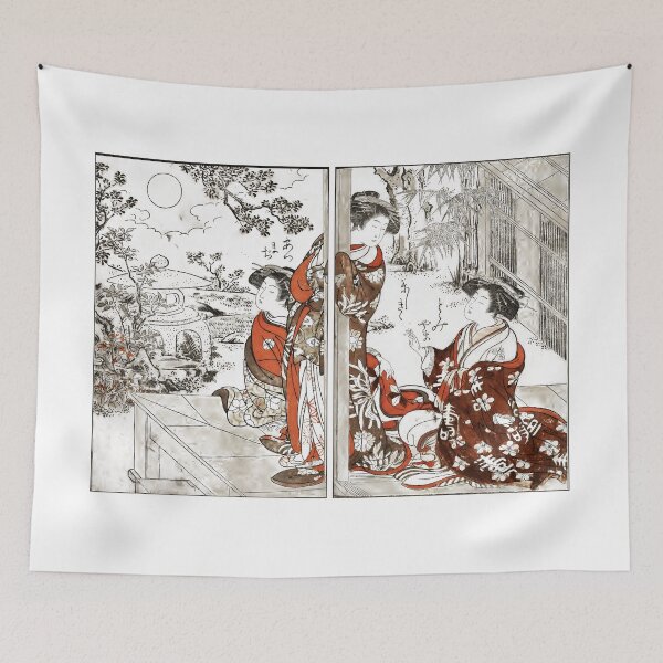 Item preview, Japanese Courtesans (Oiran) Relaxing in a Garden designed and sold by themewbert.