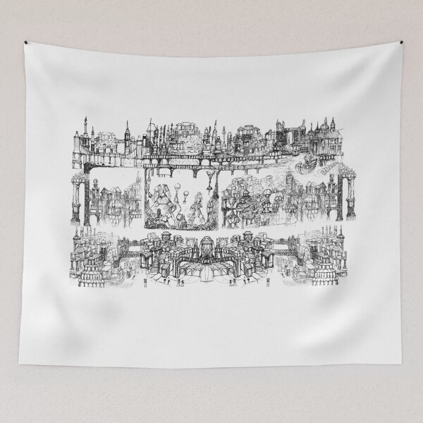 Item preview, Imaginary Skylines:  TeresaTown at Redbubble, 2020 designed and sold by Mark Stansberry.