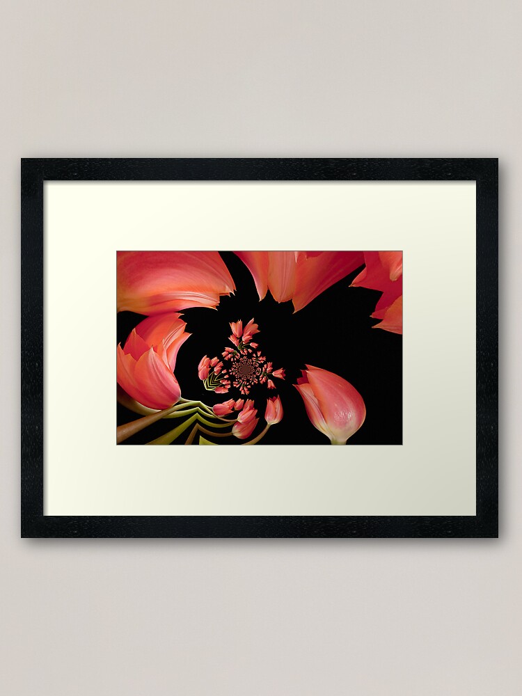 Alternate view of Jitterbug Orange Tulip Framed Art Print