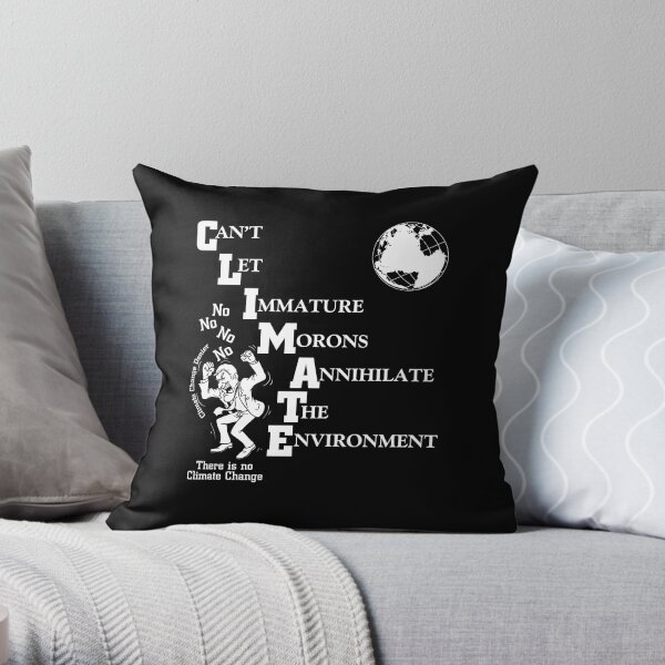 Climate Change Message Throw Pillow