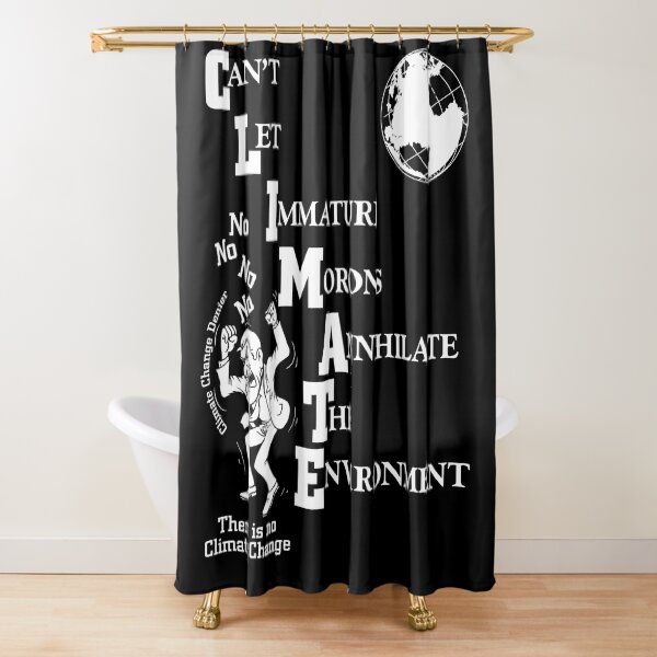 Climate Change Message Shower Curtain