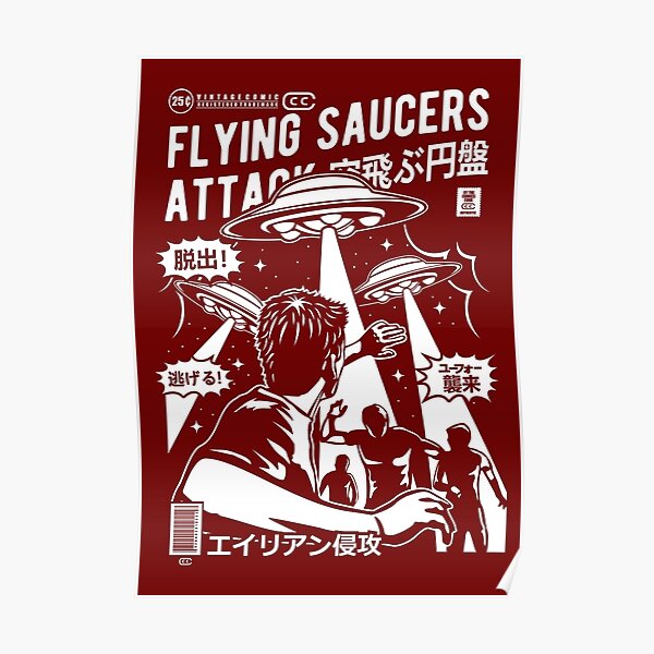 "Flying Saucer Attack" Poster by buzzlife Redbubble