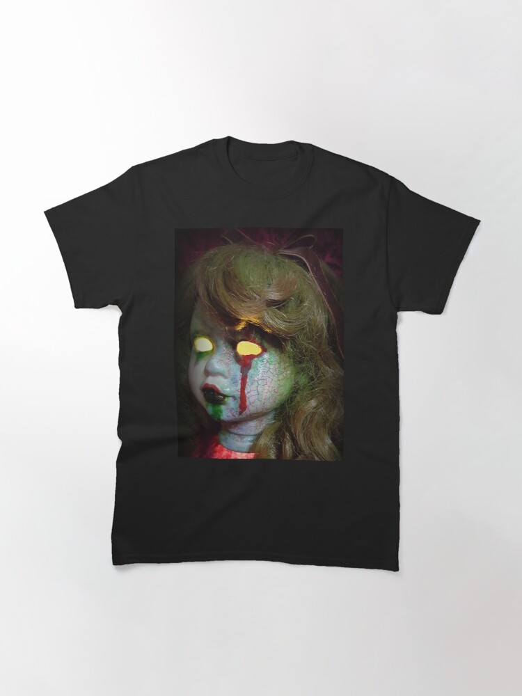 Alternate view of Lady Scream Zombie Horror Doll Head Light Classic T-Shirt
