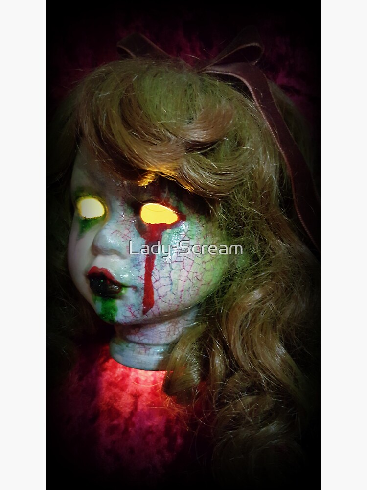Lady Scream Zombie Horror Doll Head Light by Lady-Scream
