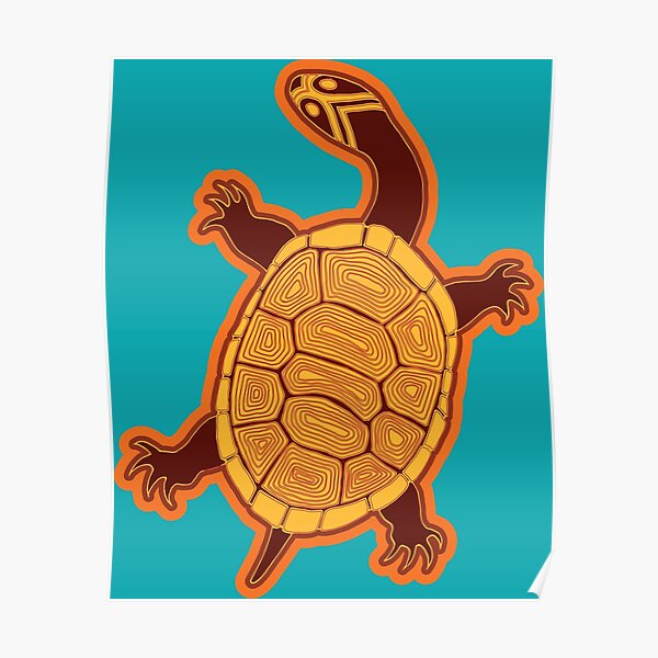 Bayaderra (Long necked Turtle) Poster