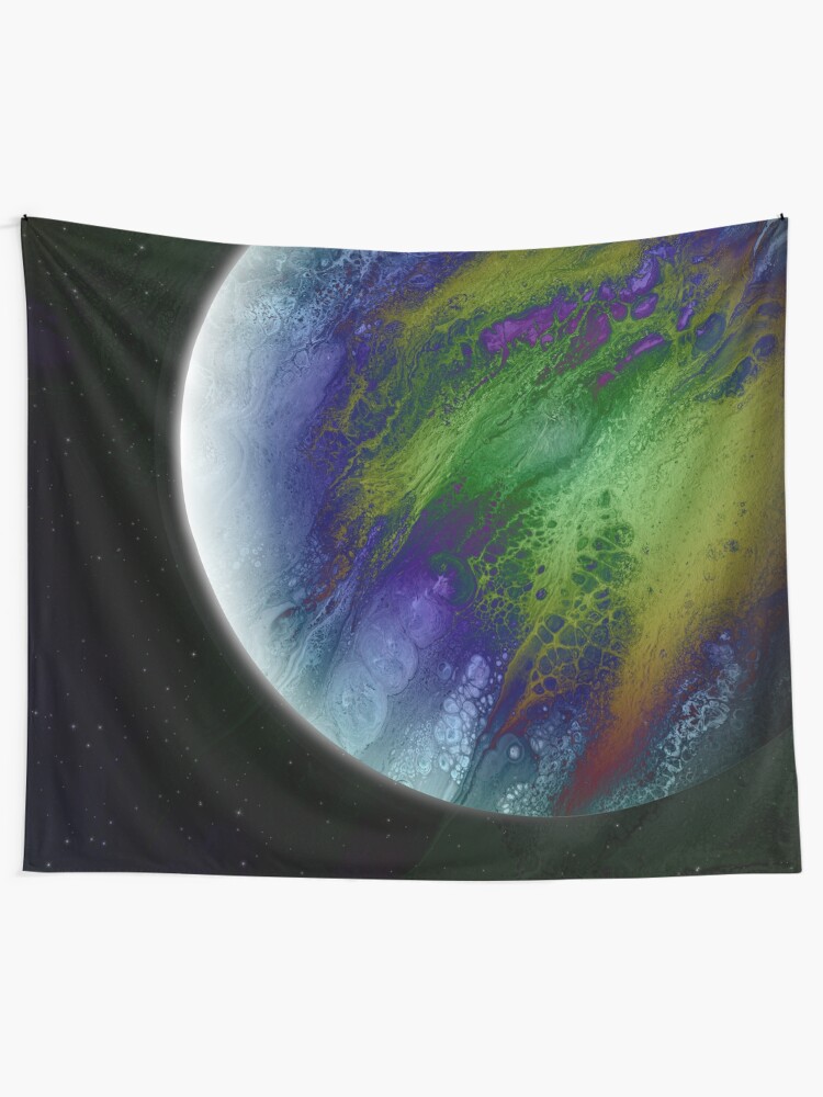 Alternate view of Planet Beta: Outer Space Planet Art Tapestry
