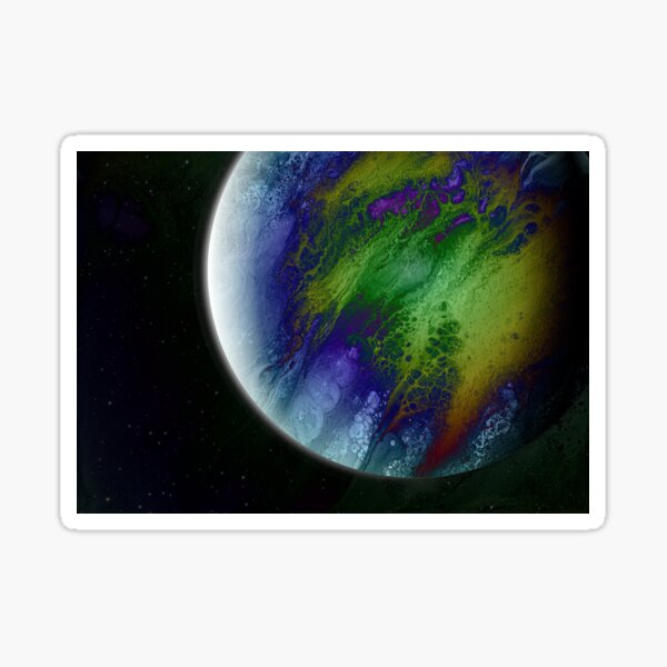 Planet Beta: Outer Space Planet Art Sticker