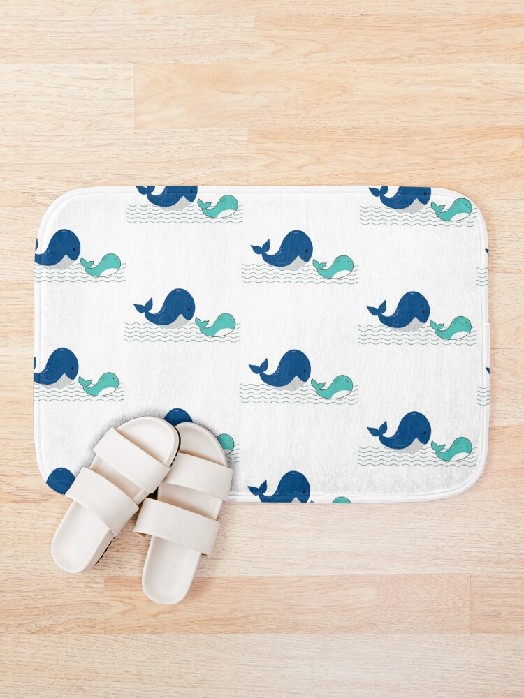 whale bath mat