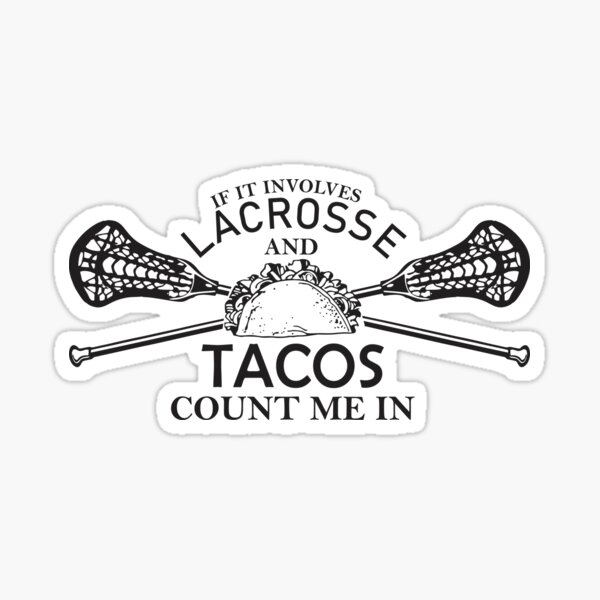 Vista previa del artículo con la obra «Lacrosse y tacos me cuentan en el equipo LAX Boys Girls», diseñado y vendido por hadleydesigns.