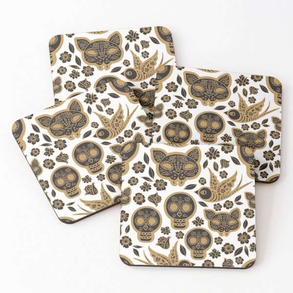 Item preview, Black and Yellow Skull Pattern designed and sold by durkstars.