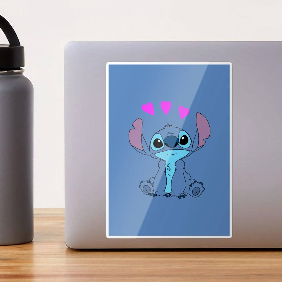 ROUND NOTEBOOK WITH 6 COLORED PENCILS AND STICKERS 30 x 25 CM - LILO AND  STITCH