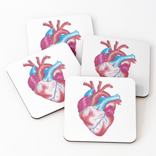 Item preview, Human Heart - anatonical, hand drawn with pen & ink designed and sold by jitkaegressy.