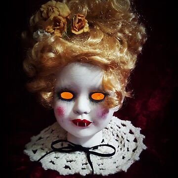 Creepy Antique China Doll Head Sticker for Sale by WandaStar