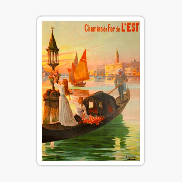 Item preview, Venise vintage travel poster designed and sold by stickart-marek.