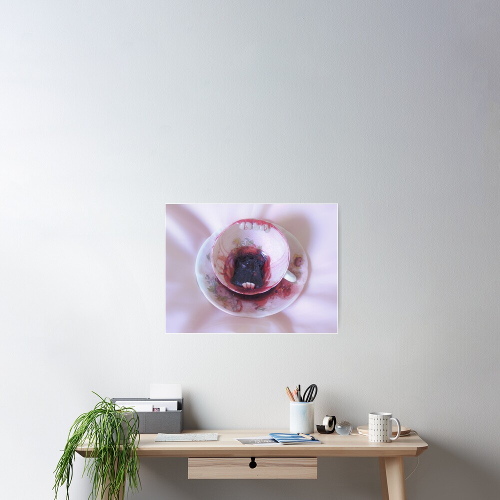 Teeth Cup Sculpture ~ Lady Scream Poster