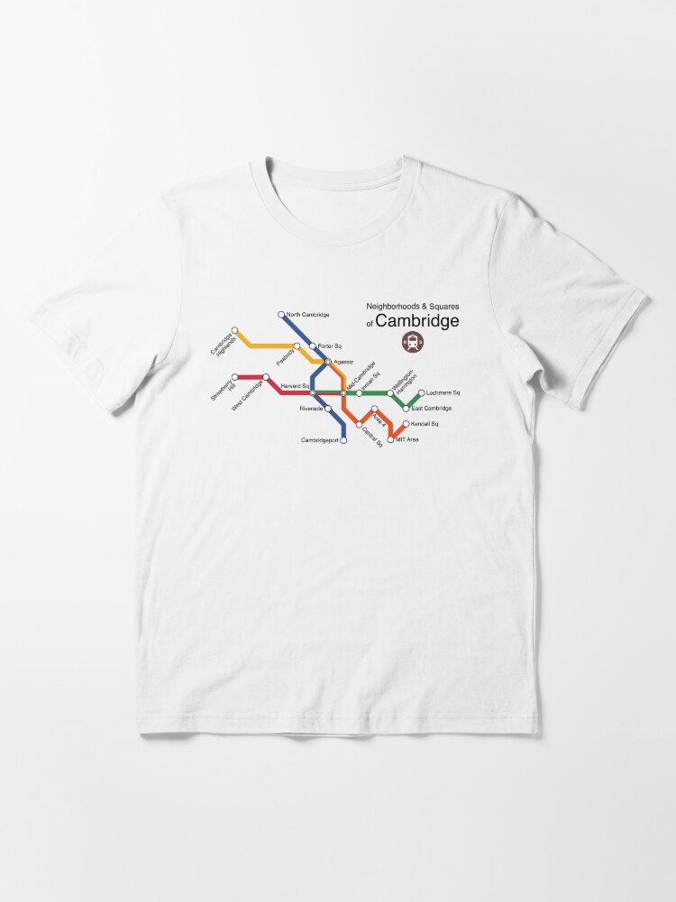 Alternate view of Neighborhoods & Squares of Cambridge Essential T-Shirt