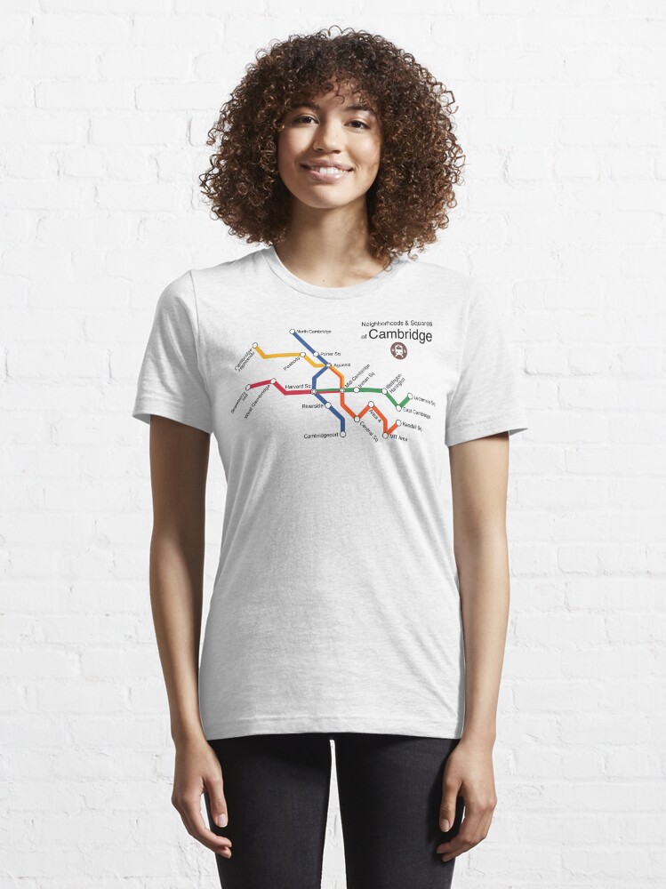 Alternate view of Neighborhoods & Squares of Cambridge Essential T-Shirt