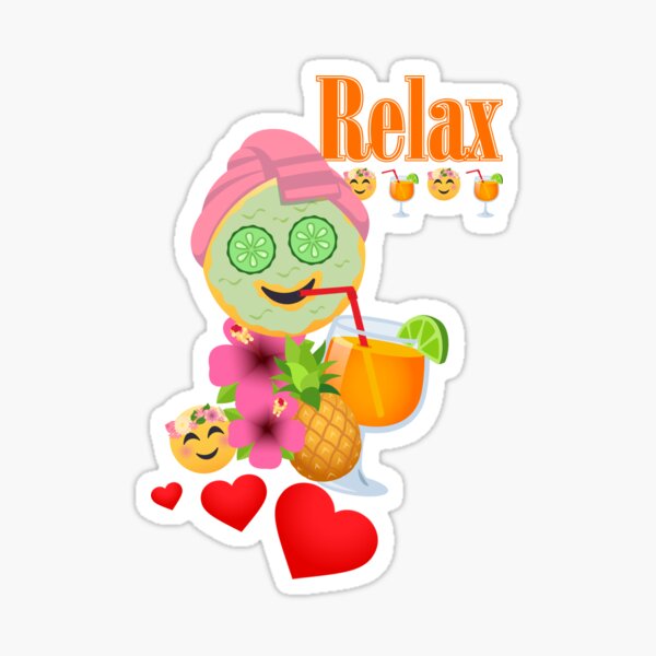 "happy spa with laughing emojis, fun pattern for summer with spa and