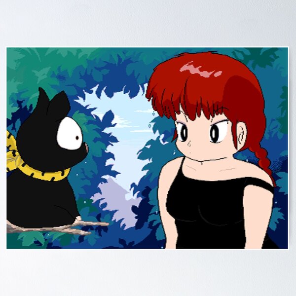 Ranma and PChan Pixel Art Poster