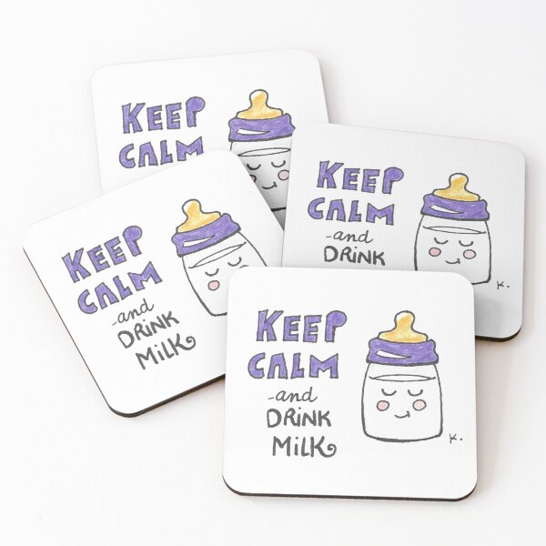 Item preview, Keep Calm and drink milk designed and sold by Koganhan.
