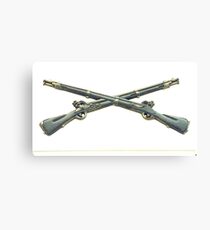 U.S. Infantry Cross Rifles Insignia Bronze Sculpture Canvas Print
