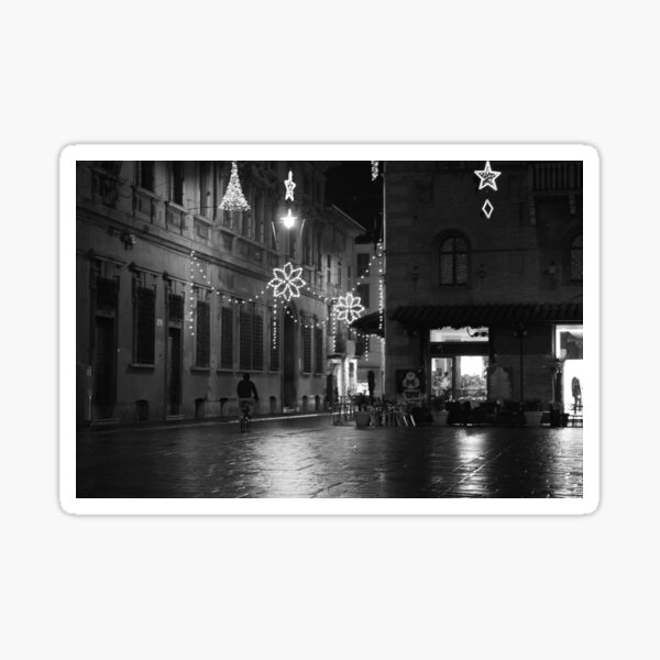 Item preview, Lone Bicyclist at Night. Reggio-Emilia, Italy 2009 designed and sold by Igor Pozdnyakov.