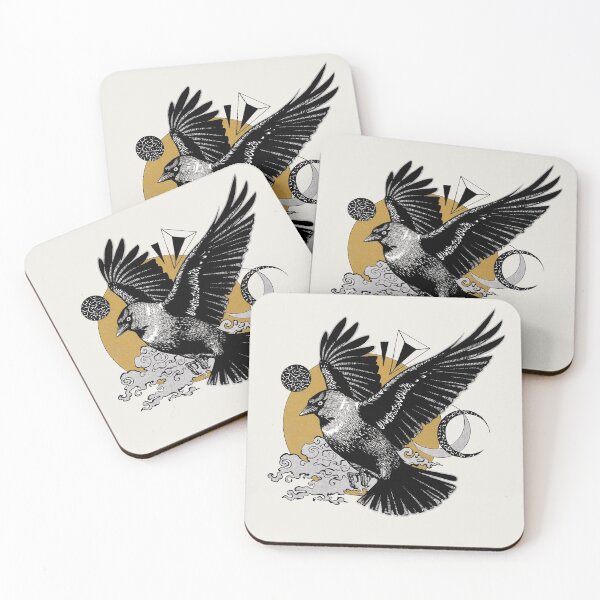 Item preview, Jackdaw Gold Moon designed and sold by senmizuumi.