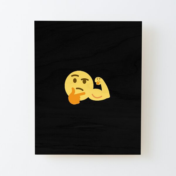 Thinking emoji meme (large) Art Print for Sale by Clean Woods