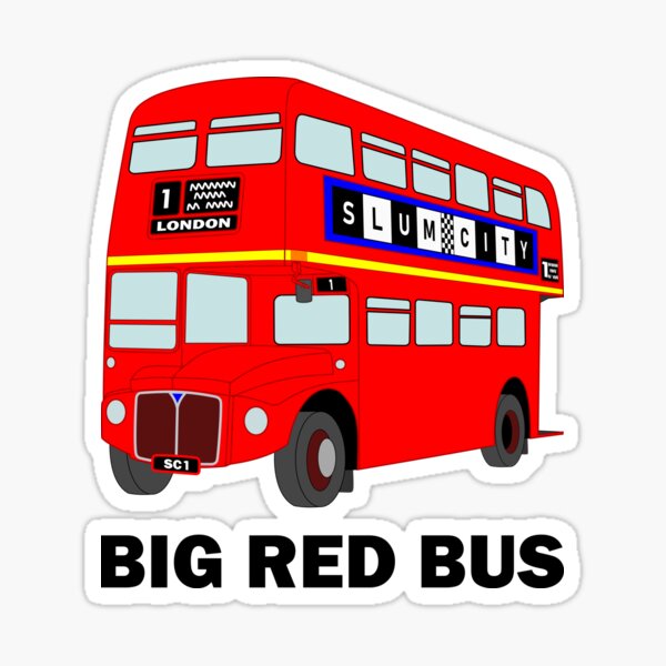 Big Red London Bus Sticker