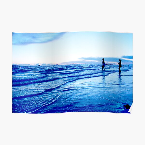 welcoming the sea at ebb tide Poster