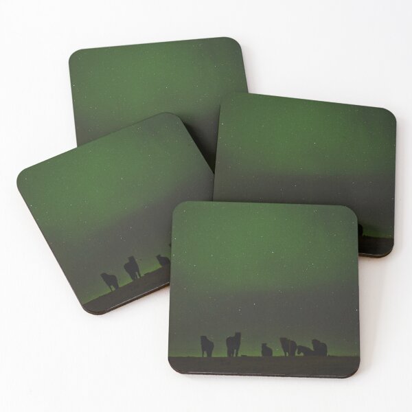 Item preview, Icelandic horses under the northern lights designed and sold by elisainiceland.