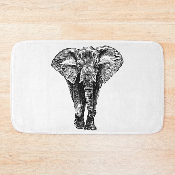 Item preview, amerikanski elephant black and white graphics designed and sold by Ekaterina  Biserova.