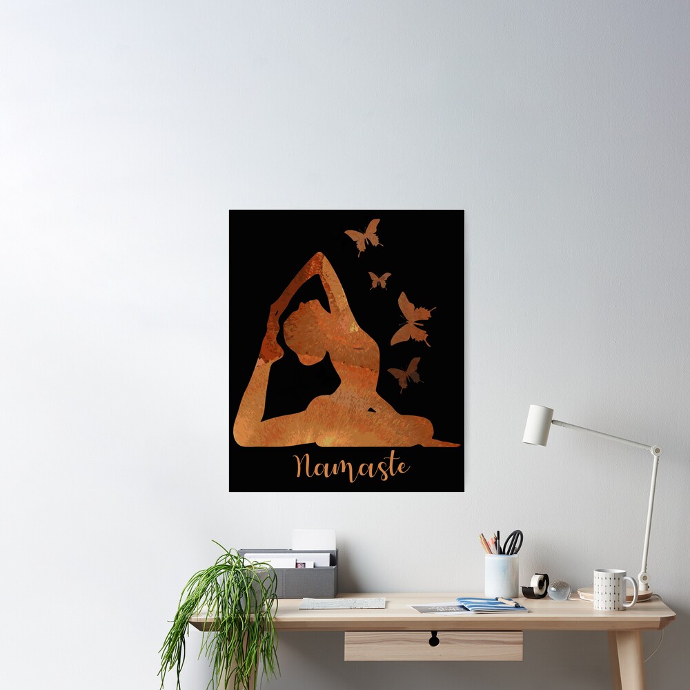 Yoga Meditation Namaste Zen Inner Peace Butterfly For Yogis Poster for Sale  by cssdru