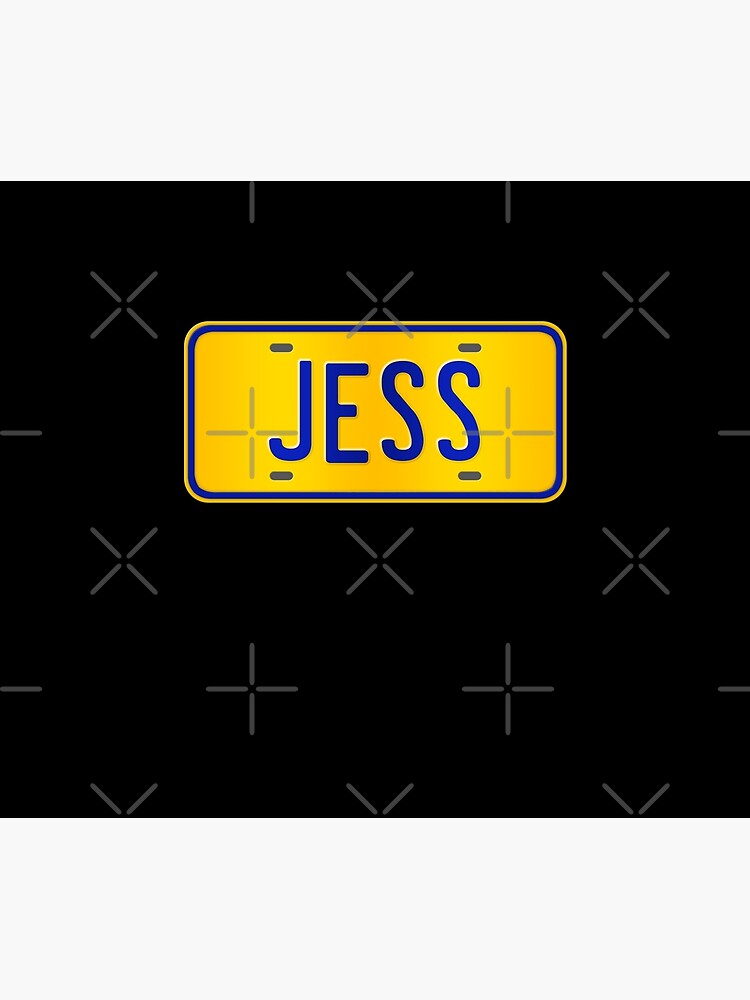 Disover Jess Name Custom Number Plate Design - Gift For Jess Tapestry