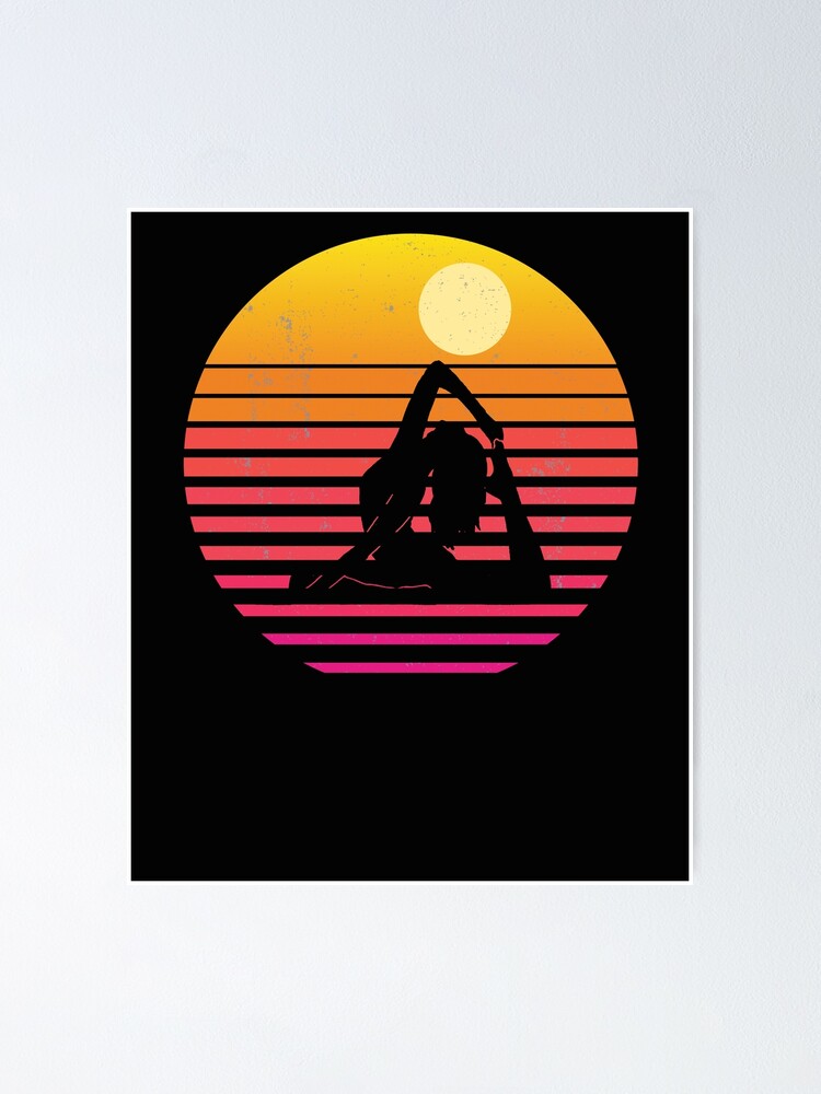 Yoga Meditation Zen Retro Vintage Sunset Nature Peace Poster for Sale by  cssdru