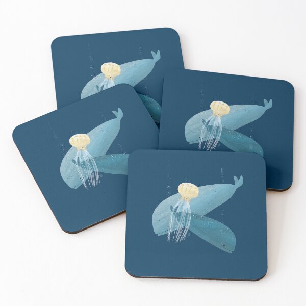 Item preview, Sperm whales and jellyfish designed and sold by Kathy Lecocq.